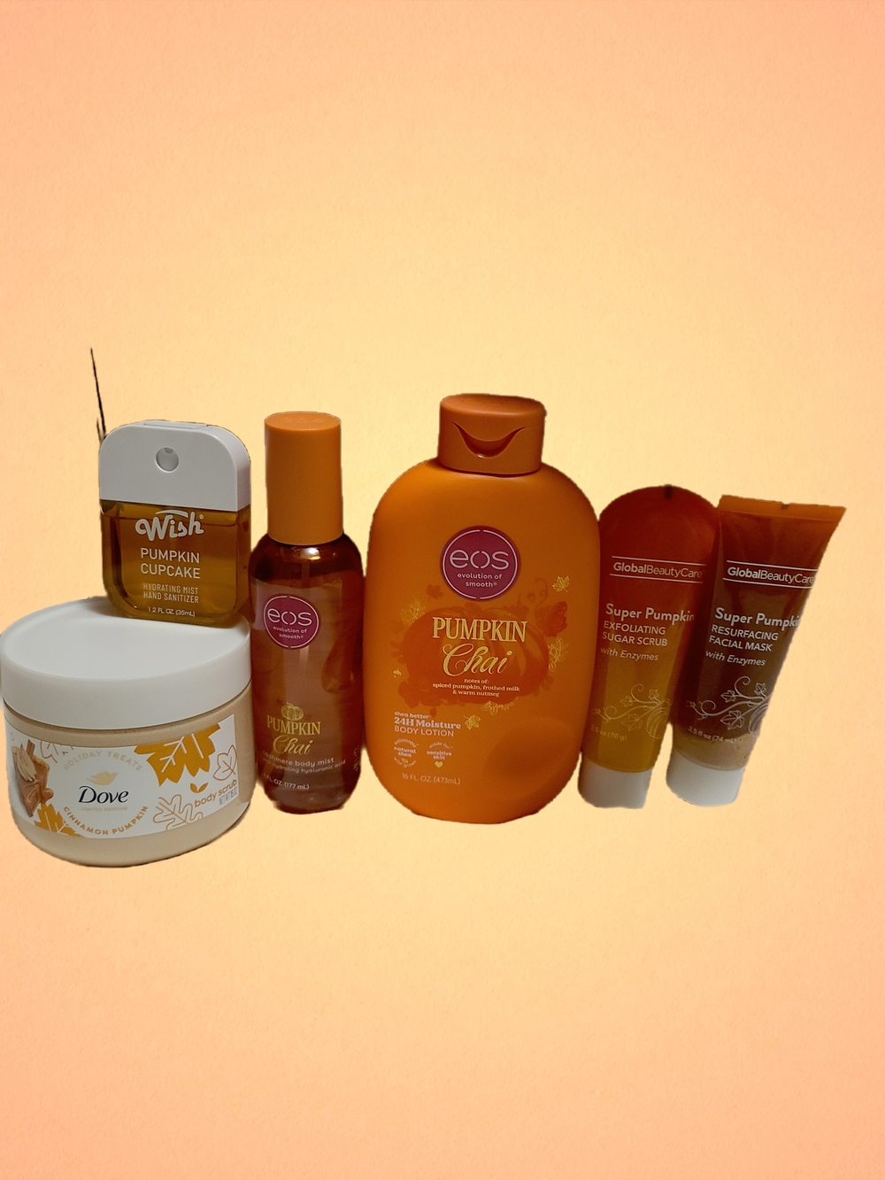 Fall Pumpkin Self-Care Gift Set| EOS Pumpkin Chai + Dove + Pumpkin Skincare| 6pc